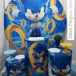Kit Pegue e Monte Tema Sonic