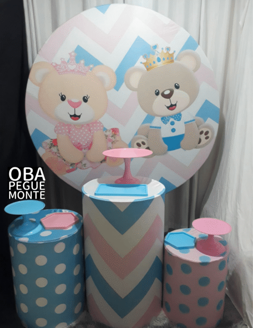 Kit Pegue e Monte Decoração Chá de Bebê e Chá revelação