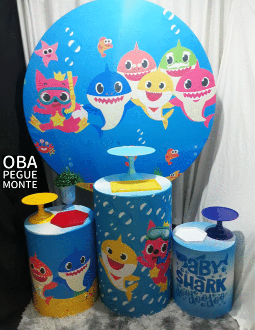 Pegue e monte decoração Baby Shark
