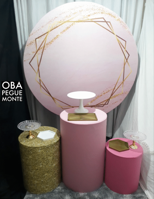 Take and Assemble Rose Gold Geometric Glitter Decoration