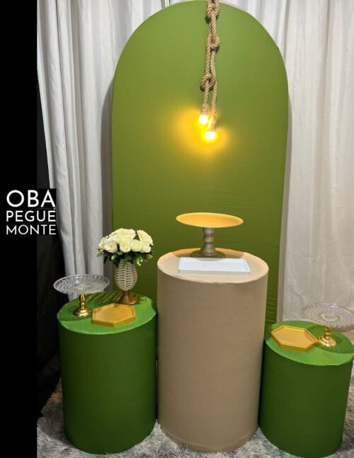 Pegue e Monte - Painel romano liso verde oliva