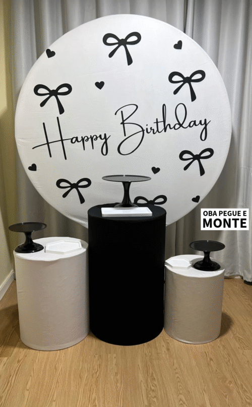 Pegue e monte tema laço - Happy Birthday